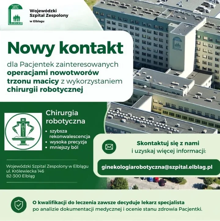 Elbląski szpital uruchomił kontakt w sprawie operacji robotycznych