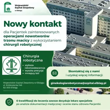 Elbląski szpital uruchomił kontakt w sprawie operacji robotycznych