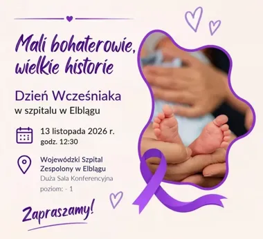 Wcześniaki i ich rodziny spotkają się w szpitalu. W programie tort i zabawy